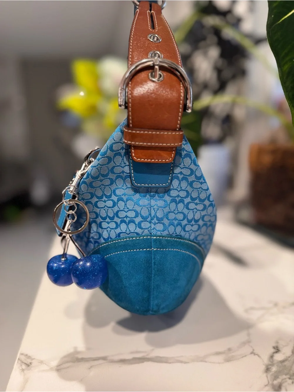 Coach Blue 💙Signature Hobo #1460